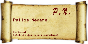 Pallos Nemere névjegykártya